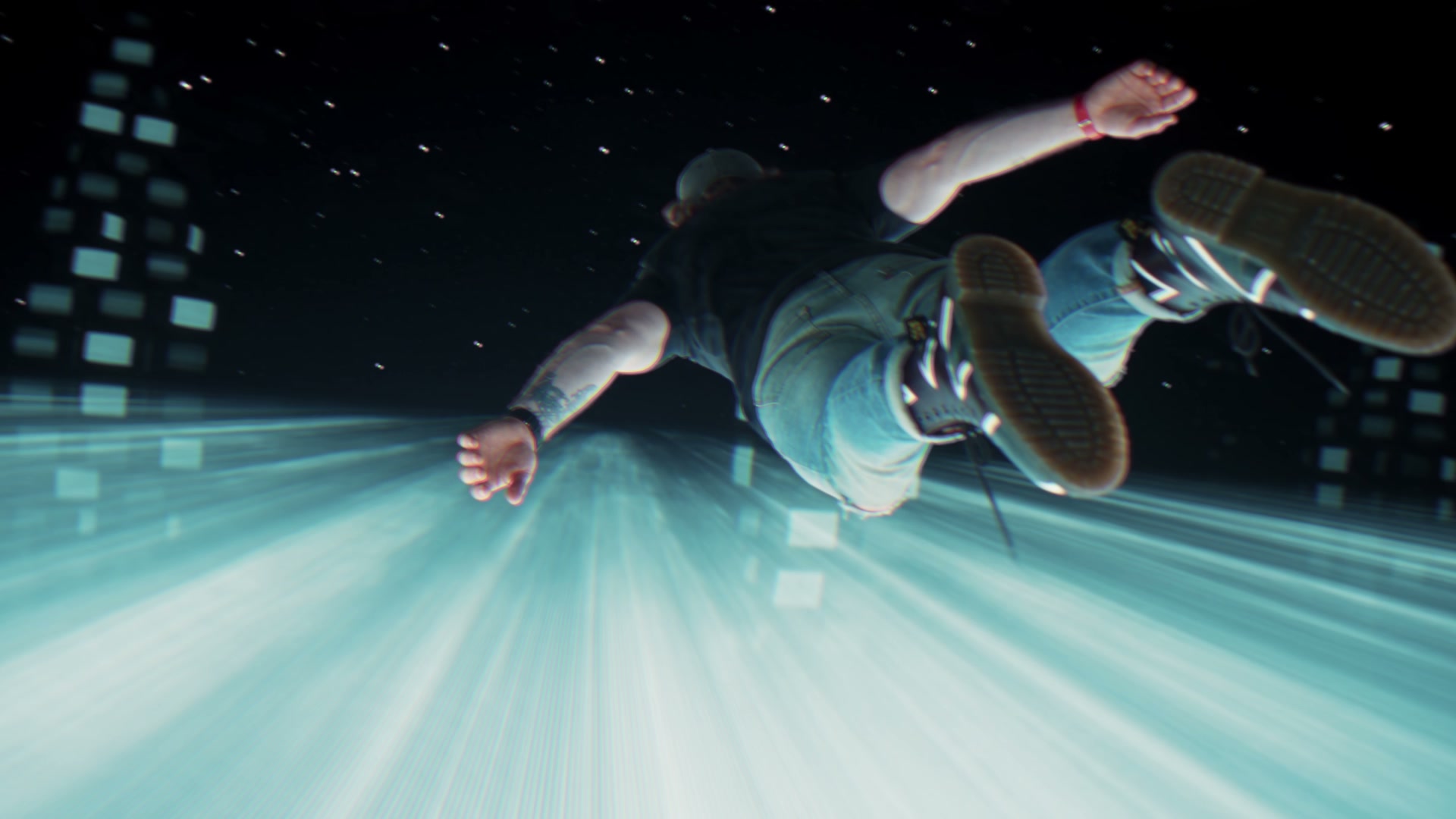 Flying through the TV city